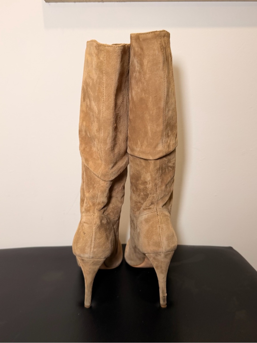 Tony Bianco ‘Luna’ Slouchy Boots in Sicily Kid Tan Suede - Picture 4 of 6